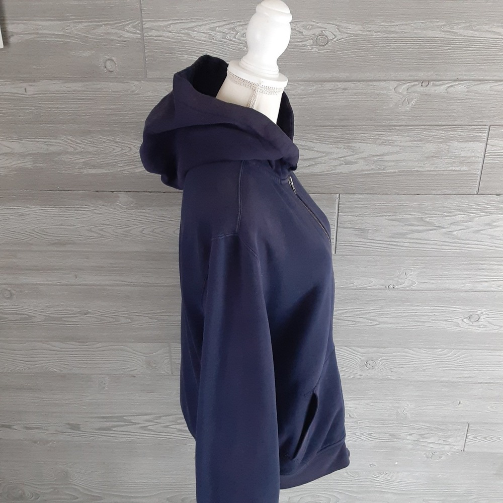 Polo Ralph Lauren Mens Navy Blue Full Zip Fleece Hoodie Red Pony Logo Size L - Picture 5 of 16